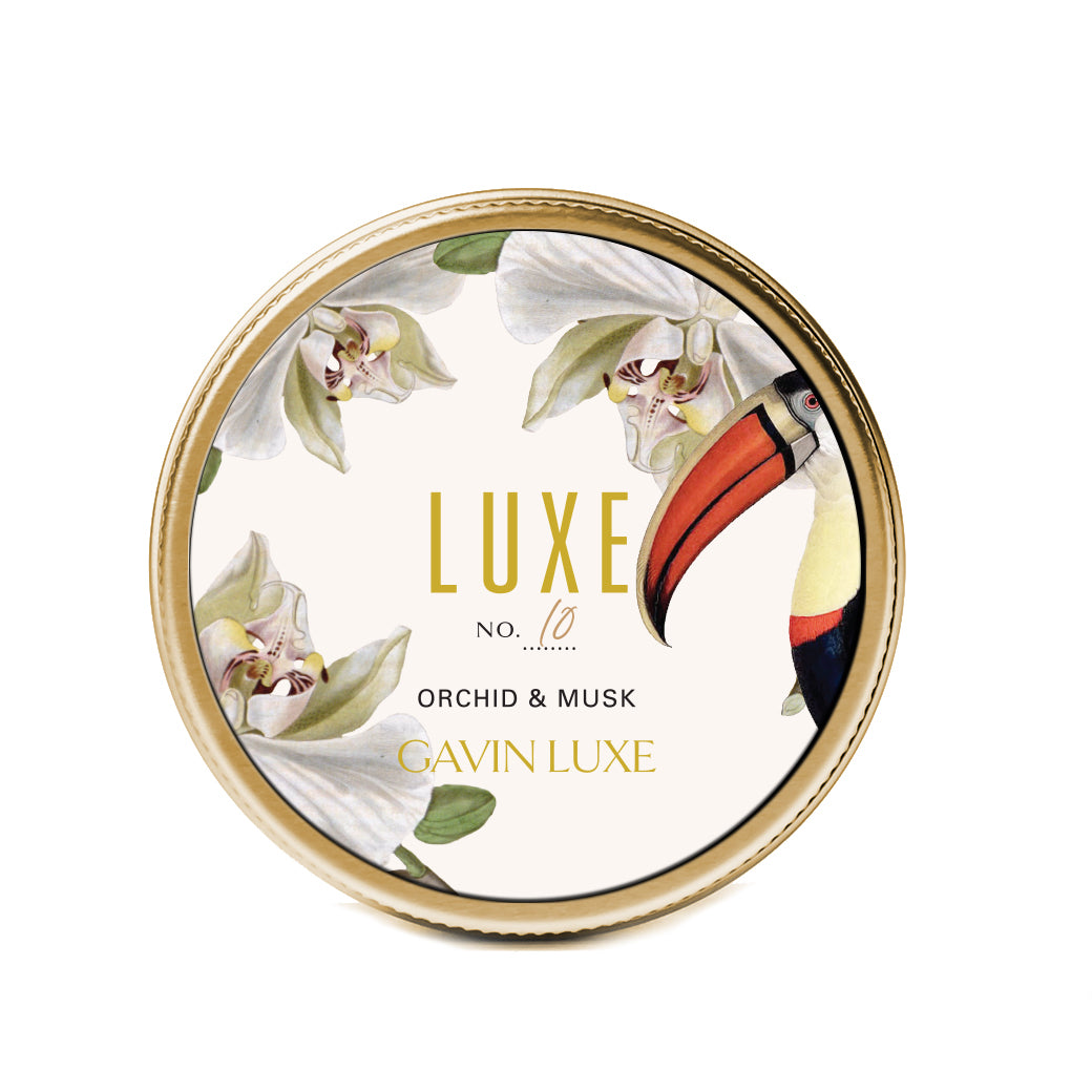 Luxe #10 Orchid + Musk Travel Candle
